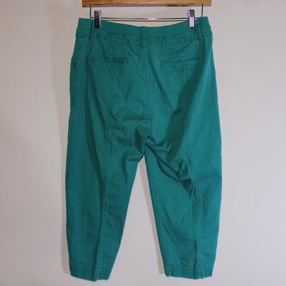 Briggs Petite Teal Cotton Lowrise Capri Pants Size 10P - Picture 2 of 6